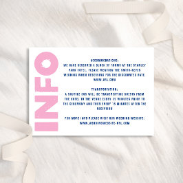 Dicke moderne Art Funky farbenfrohe blaue rosa Hoc Begleitkarte