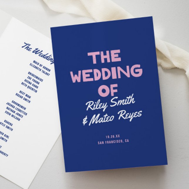 Dicke moderne Art Funky farbenfrohe blaue rosa Hoc Programm (Von Creator hochgeladen)