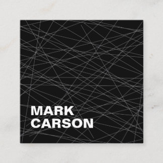 Dicke moderne, Berufliche, schwarze Linien Quadratische Visitenkarte