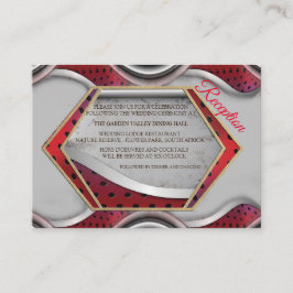 Dicke moderne Metallic 3D Red Gray Texture Look Begleitkarte