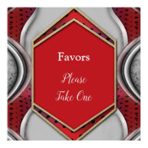 Dicke moderne Metallic 3D Red Gray Texture Look