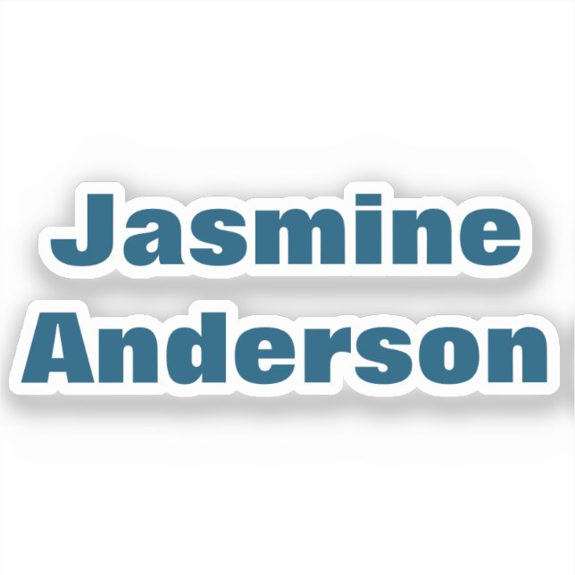 Dicke moderne Minimalistische Ozeanfarbe Aufkleber (Vorderseite)