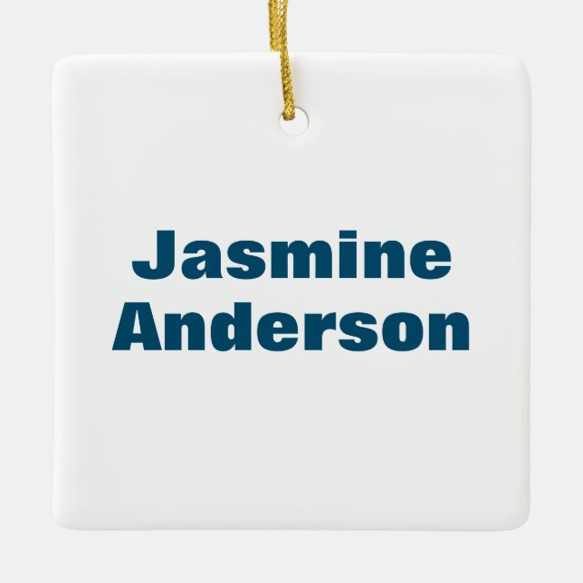 Dicke moderne Minimalistische Ozeanfarbe Keramikornament (Vorderseite)