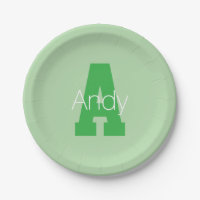 Dicke moderne Monogramm | Pale & Kelly Green