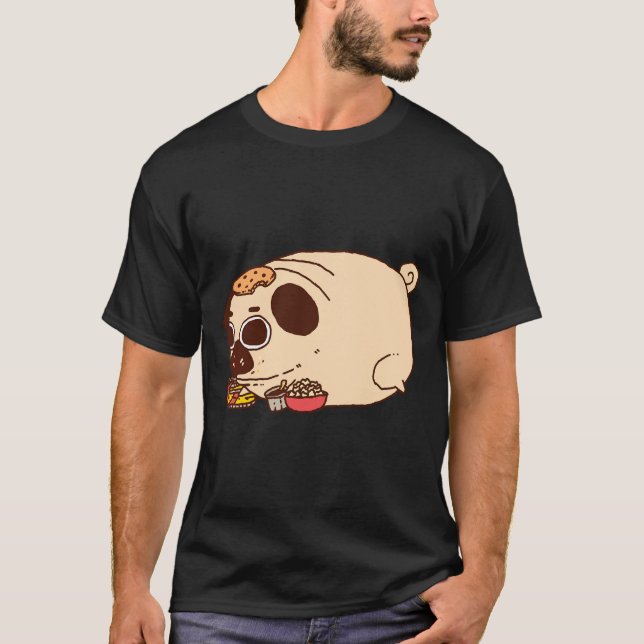 dicke Mops frisst Classic 886 T-Shirt (Vorderseite)