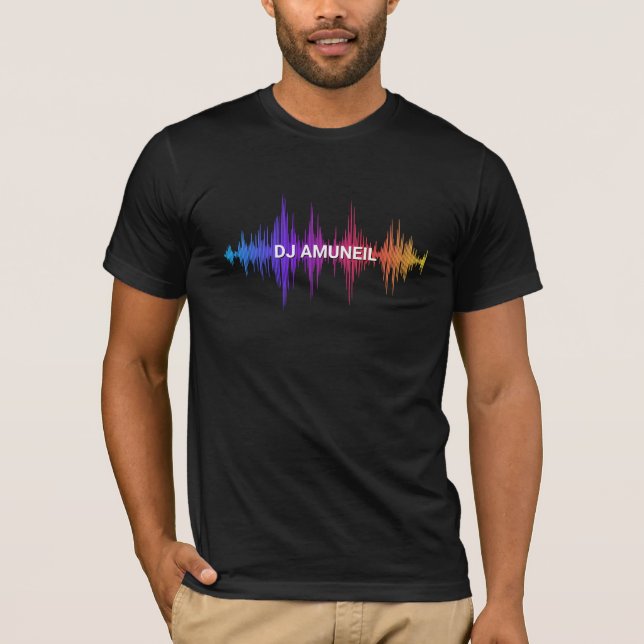 Dicke Musikwellen Mehrfarbige DJs, Audio T-Shirt (Vorderseite)
