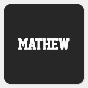 Dicke Namen schwarz & weiß Quadratischer Aufkleber