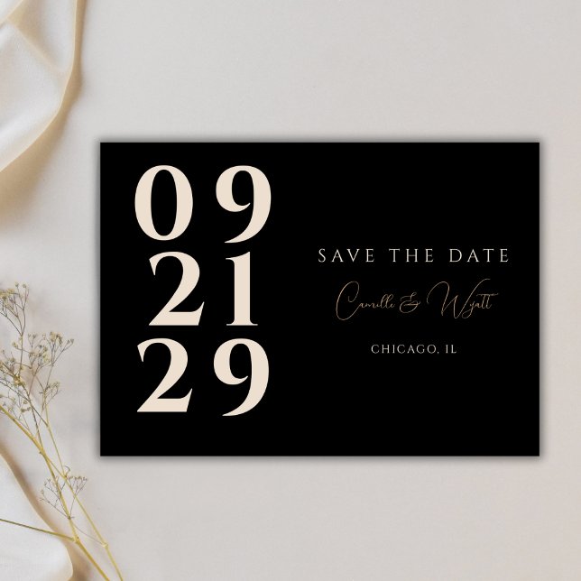 Dicke Nummerntypografie Moderner B&W QR Code Einladung (Von Creator hochgeladen)