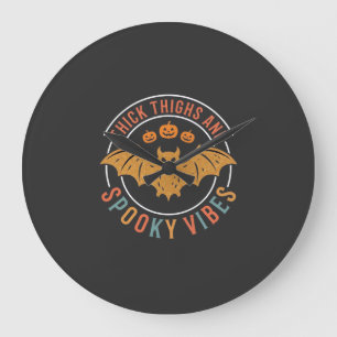 Dicke Oberschenkel Gruselige Vibes Halloween Flede Große Wanduhr