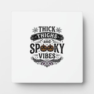 Dicke Oberschenkel Gruselige Vibes Halloween-Shirt Fotoplatte