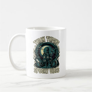 Dicke Oberschenkel Gruselige Vibes Halloween Spukh Kaffeetasse