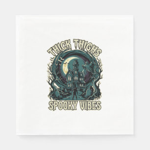 Dicke Oberschenkel Gruselige Vibes Halloween Spukh Serviette