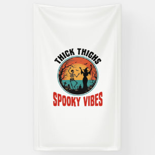 Dicke Oberschenkel Gruselige Vibes Vintage Hallowe Banner