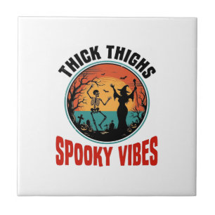Dicke Oberschenkel Gruselige Vibes Vintage Hallowe Fliese