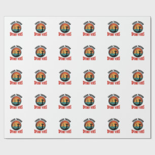 Dicke Oberschenkel Gruselige Vibes Vintage Hallowe Geschenkpapier