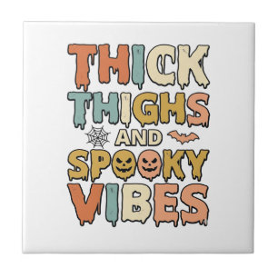 Dicke Oberschenkel und Gruselige Vibes Halloween-S Fliese