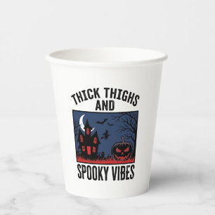 Dicke Oberschenkel Und Gruselige Vibes Halloween-S Pappbecher