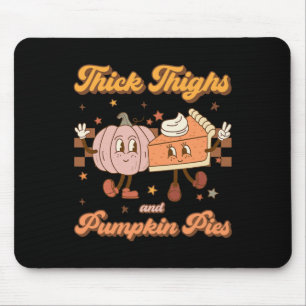 Dicke Oberschenkel Und Kürbiskuchen Lustiger Retro Mousepad