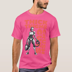 Dicke Oberschenkel zerquetschen Jungs Gewichtheben T-Shirt