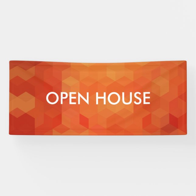 Dicke Orange Geometric Muster Banner (Horizontal)