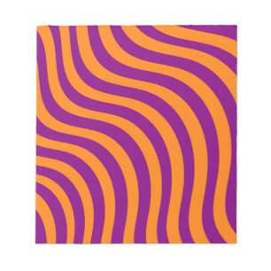 Dicke Orange Lila Zebra Stripe Lebender Frühling Notizblock