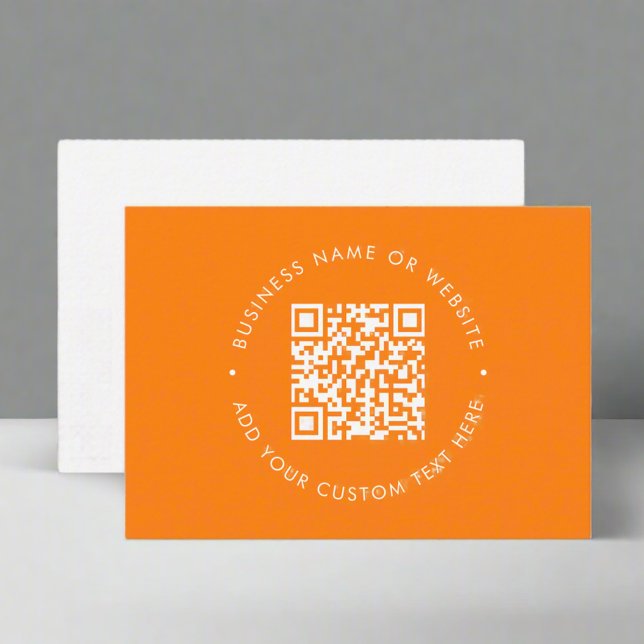 Dicke Orange QR Code l Beruflich Stilvoll Visitenkarte (Von Creator hochgeladen)