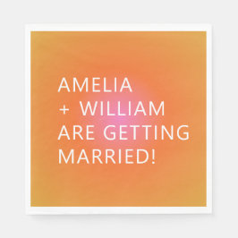 Dicke, orange rosa glänzende, einzigartige, helle serviette