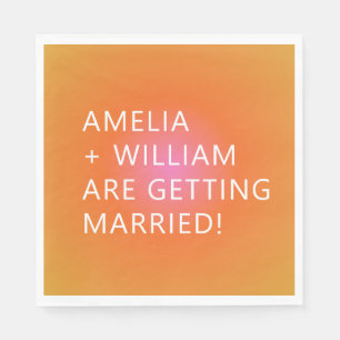 Dicke, orange rosa glänzende, einzigartige, helle serviette