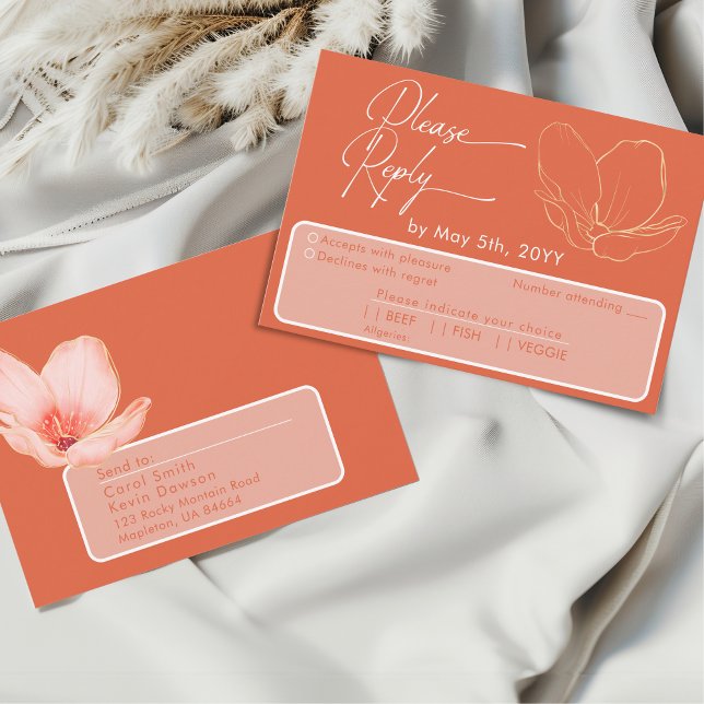 Dicke Orange Verona Sonnenuntergang Teilnahme am E RSVP Karte (Von Creator hochgeladen)