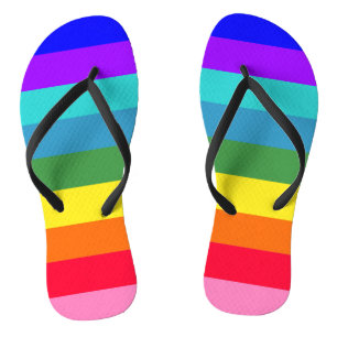 Dicke Regenbogenstreifen Flip Flops