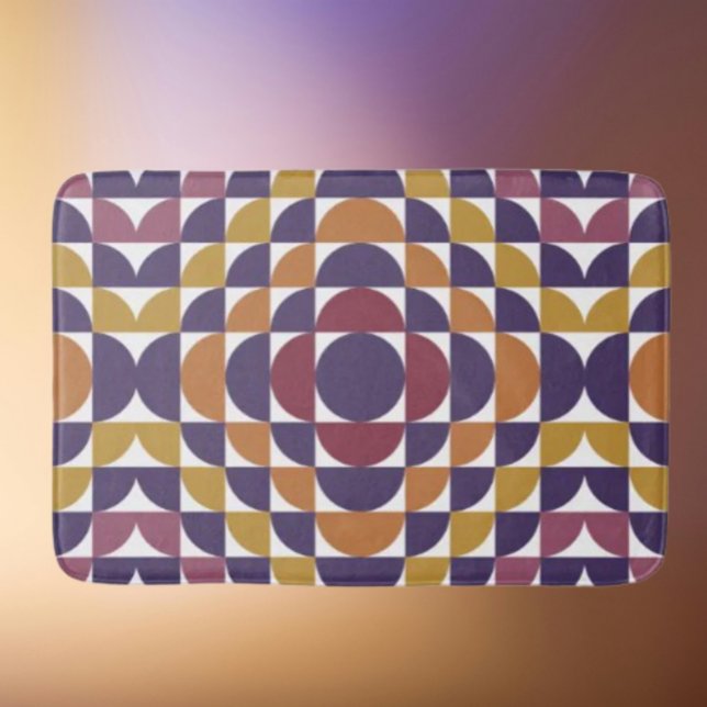 Dicke Retro-Kreise Bath Mat | Moderne Mitte des Ja Badematte (Von Creator hochgeladen)