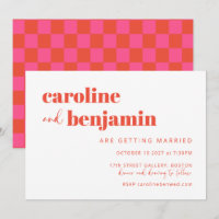 Dicke rosa rote Karton All-in-One-Hochzeit