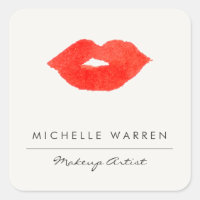 Dicke rote Lippen Wasserfarbe Makeup Artist