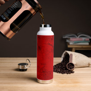 Dicke rote Marmorflasche Trinkflasche