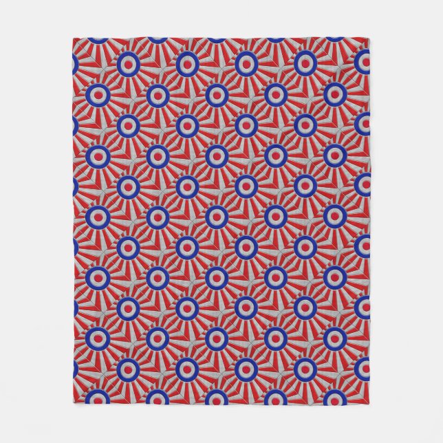 Dicke Roundel-Sonnenbrust-Design im Carbon-Fibre-S Fleecedecke (Vorderseite)