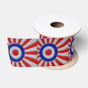 Dicke Roundel-Sonnenbrust-Design im Carbon-Fibre-S Satinband
