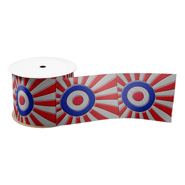Dicke Roundel-Sonnenbrust-Design im Carbon-Fibre-S Satinband (Spule)