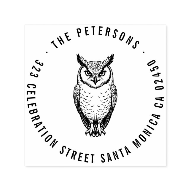 Dicke Rücksendeadresse Briefmarke Permastempel (Design)