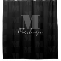 Dicke Schriftart Monogram Duschvorhang