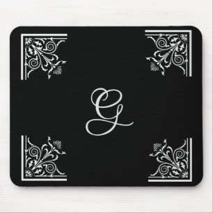 Dicke Schwarz-Weiß-Vintag Personalisiert Mousepad