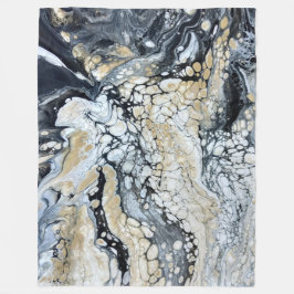 Dicke schwarze Gold und weiße große Fleecebanken Fleecedecke