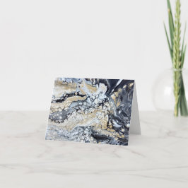 Dicke Schwarze Gold weiße Note Card Dankeskarte