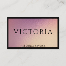Dicke schwarze Typografie auf Chic Ombre Hintergru Visitenkarte