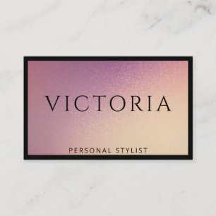 Dicke schwarze Typografie auf Chic Ombre Hintergru Visitenkarte