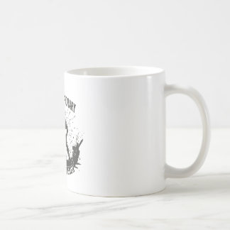 Dicke Silhouette mit Linebacker Kaffeetasse