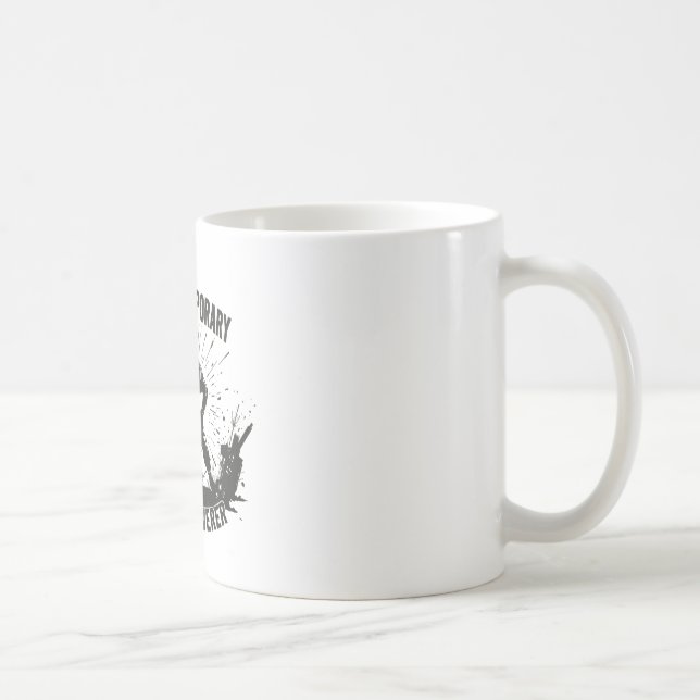 Dicke Silhouette mit Linebacker Kaffeetasse (Rechts)