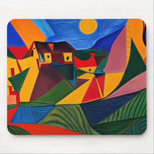 Dicke Sonnenuntergang Picasso Art Mousepad