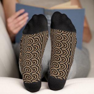 Dicke Swirls-Tan-Socken Socken