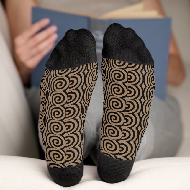 Dicke Swirls-Tan-Socken Socken (Unterseite)