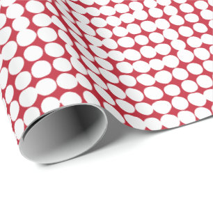 Dicke, trendige weiße Kreise/Punkte Geschenkpapier
